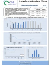 Le trafic routier dans l'Orne en juin 2021 ©CD61