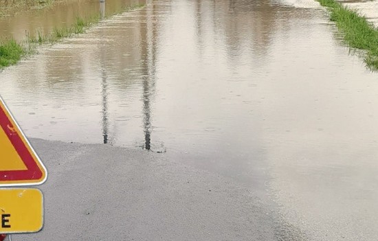 Inondations et routes coupées ©CD61