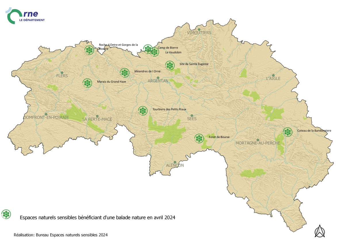 ENS carte des sorties en avril 2024 ©CD61