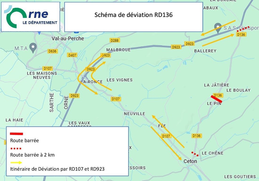 La route de Nogent déviée à la circulation ©CD61