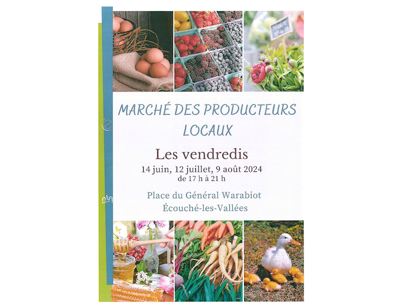 affiche marché de producteurs locaux | Mairie d'Écouché-les-Vallées