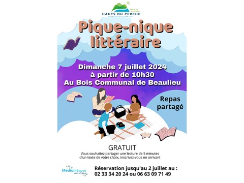 pique-nique littéraire Beaulieu 2024 | ©Média Hauts du Perche
