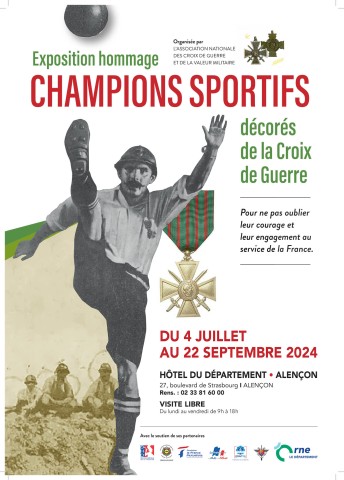 Affiche Expo	Champions sportifs décorés de la Croix de Guerre | ©CD61